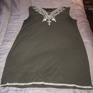 Alfani embroidered shift dress